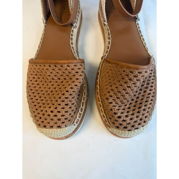 Vince Camuto Bredenna Espadrille Platform Sandals Size 8 Suede Brown Boho Ankle - Picture 4 of 12